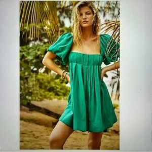 Free People Marina Mini Dress. Size XS. Color Golf Green. Great Condition.